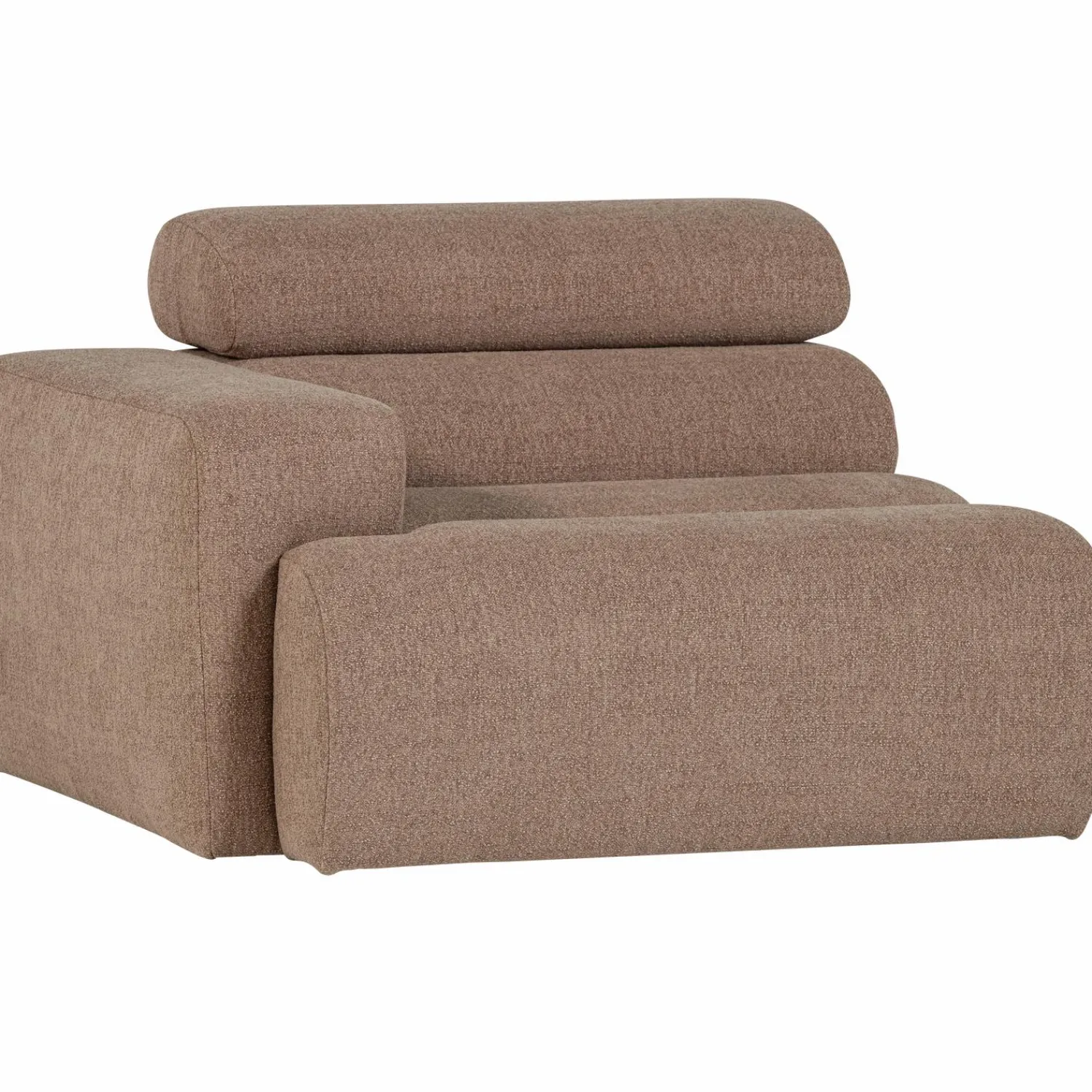 Online WOOOD Novi 1-zits element arm links bouclé Taupe