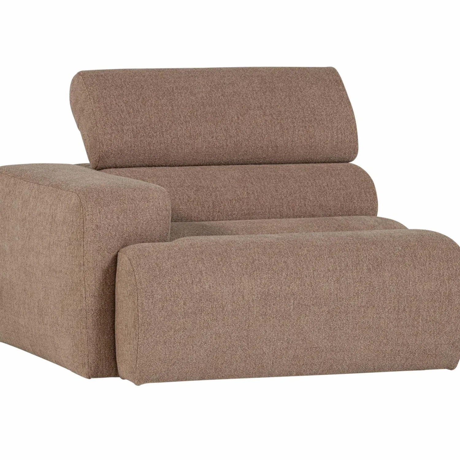 Online WOOOD Novi 1-zits element arm links bouclé Taupe