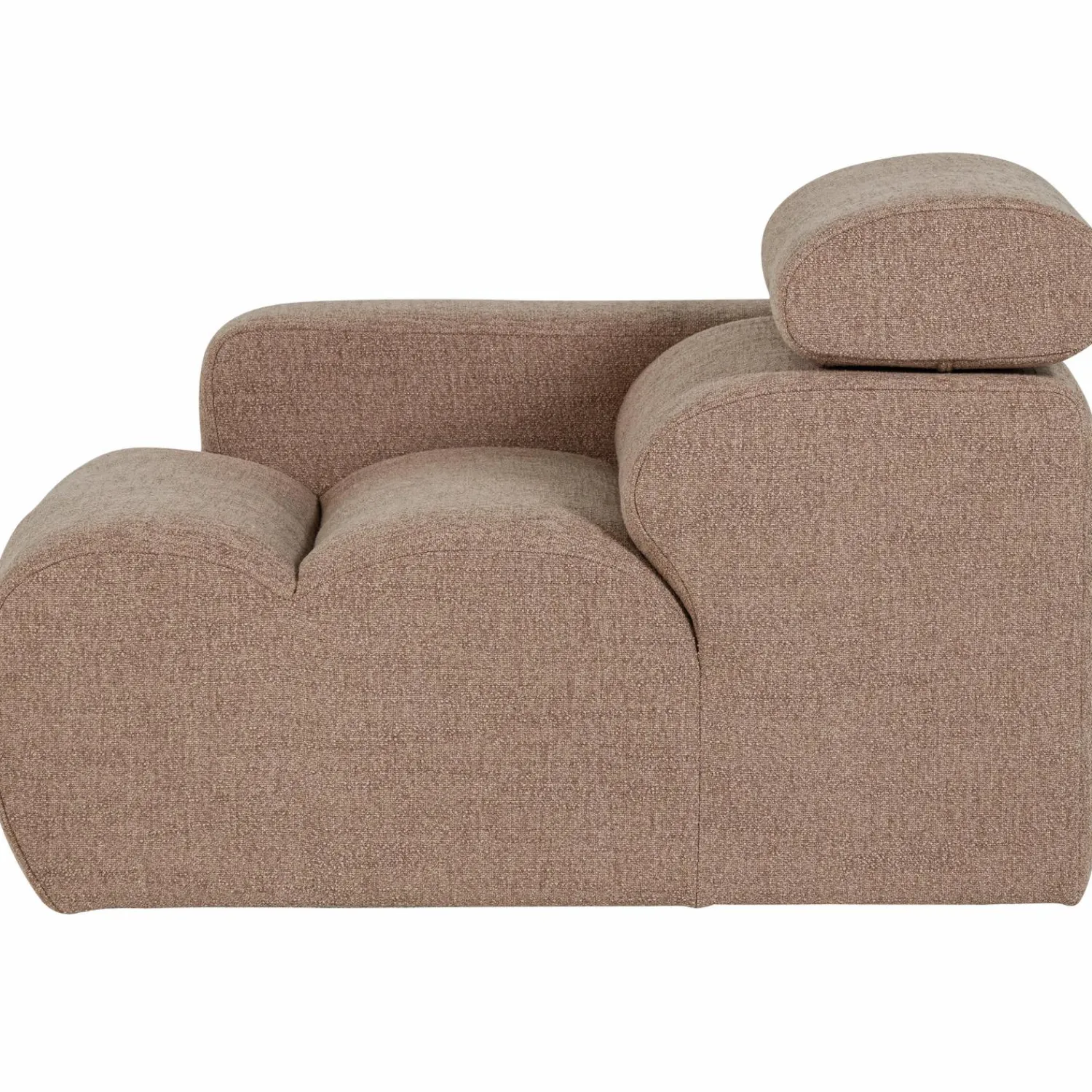 Online WOOOD Novi 1-zits element arm links bouclé Taupe