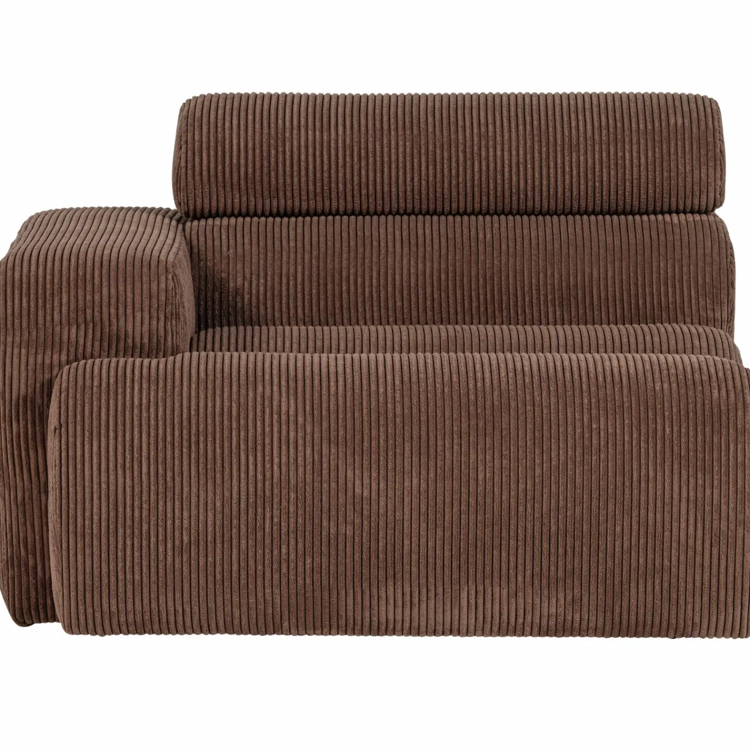 Outlet WOOOD Novi 1-zits element arm links ribstof Mokkabruin