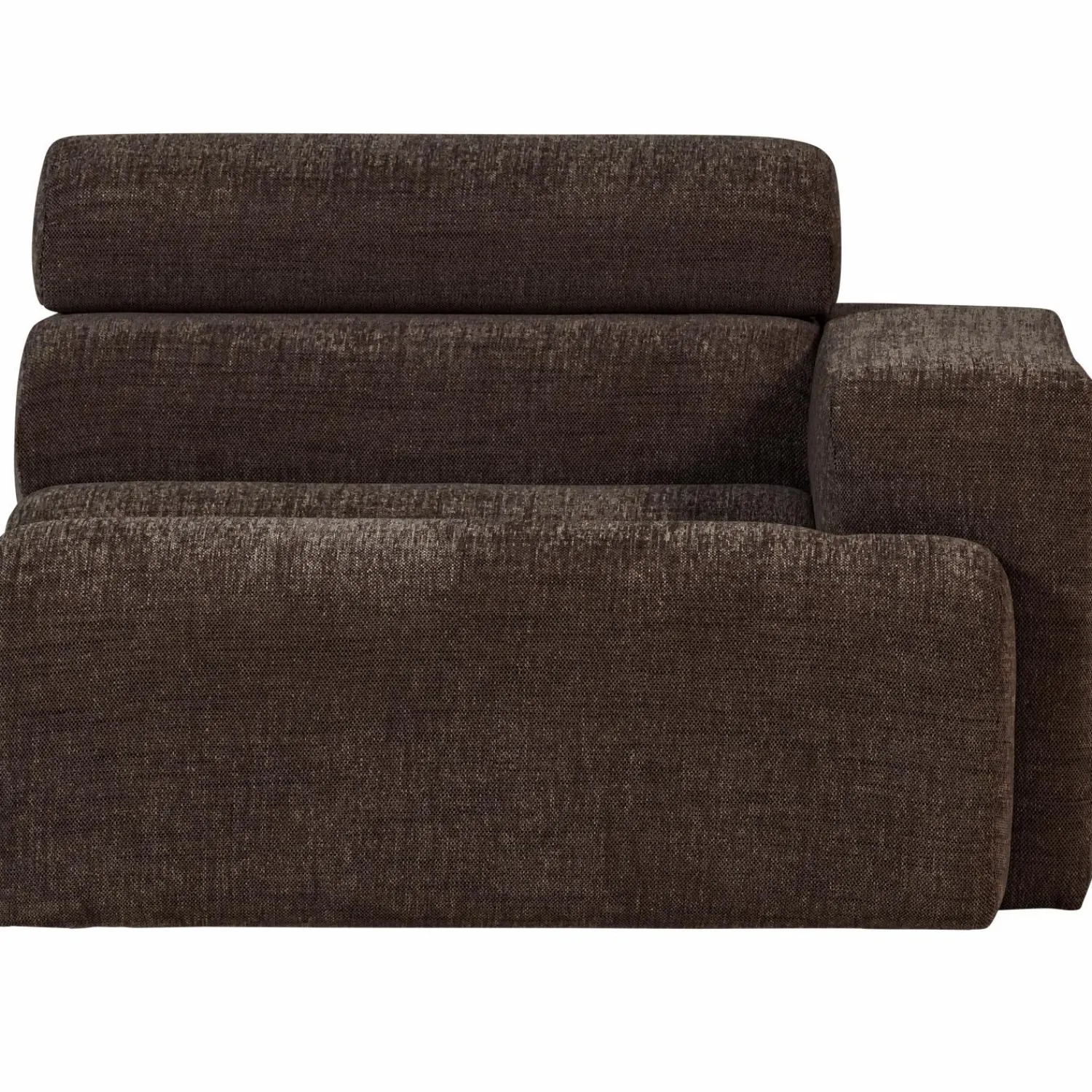 Hot WOOOD Novi 1-zits element arm rechts Donkerbruin melange