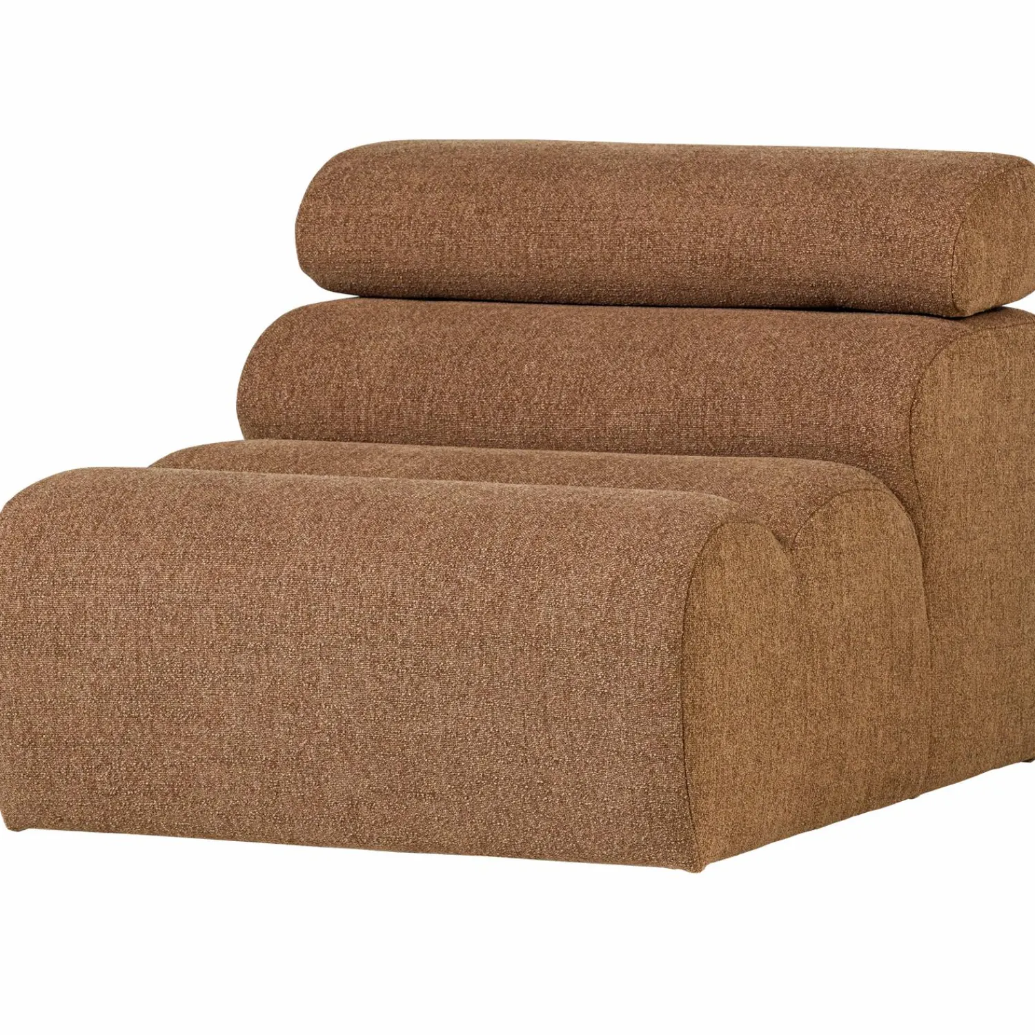 Hot WOOOD Novi 1-zits element bouclé bruin Karamel