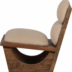 WOOOD Opulent fauteuil bouclé/hout naturel