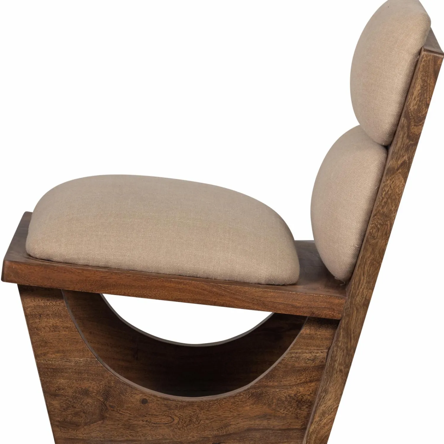 WOOOD Opulent fauteuil bouclé/hout naturel