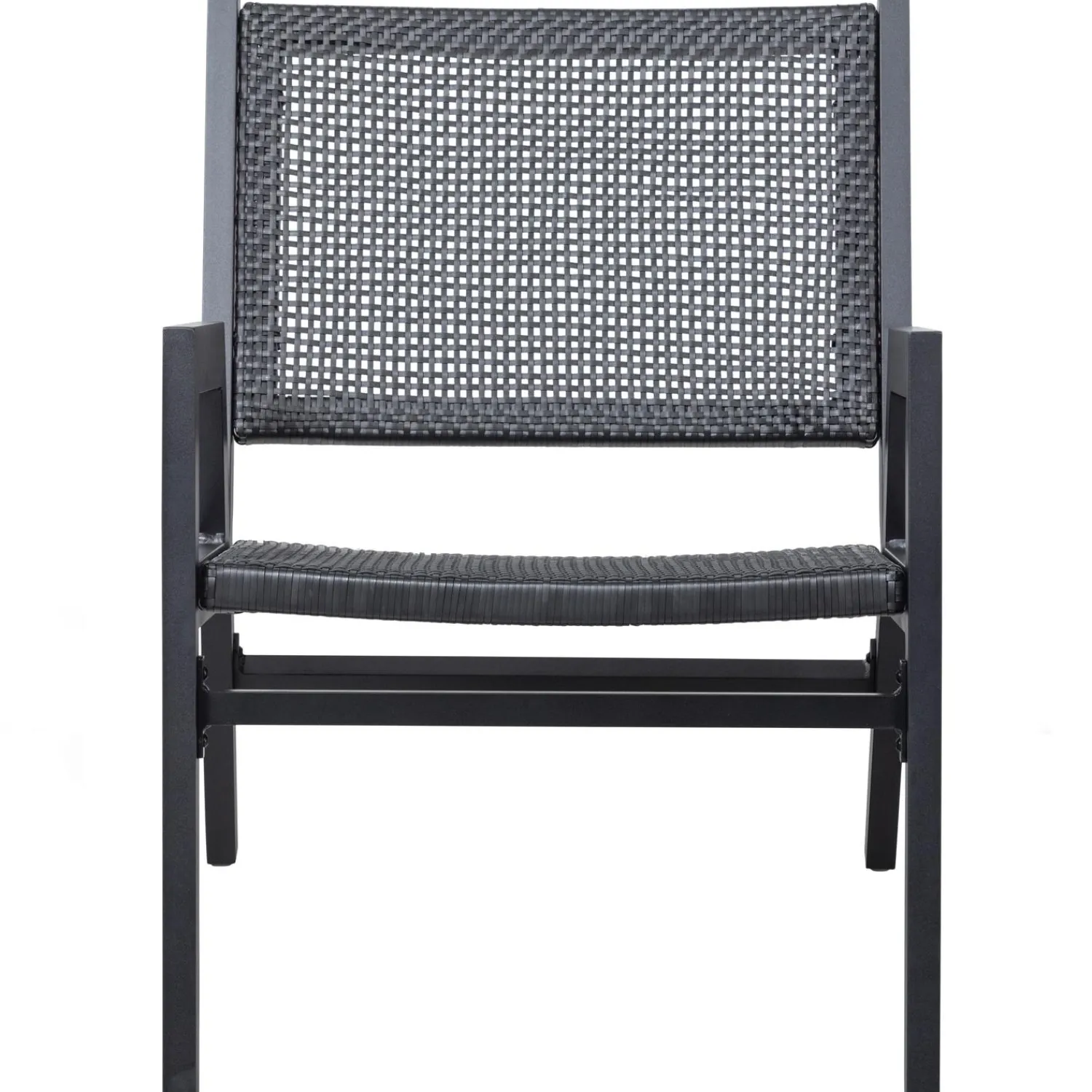 Clearance WOOOD Pem tuin fauteuil met armleuning aluminium zwart