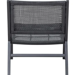 Clearance WOOOD Pem tuin fauteuil met armleuning aluminium zwart