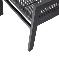 Clearance WOOOD Pem tuin fauteuil met armleuning aluminium zwart