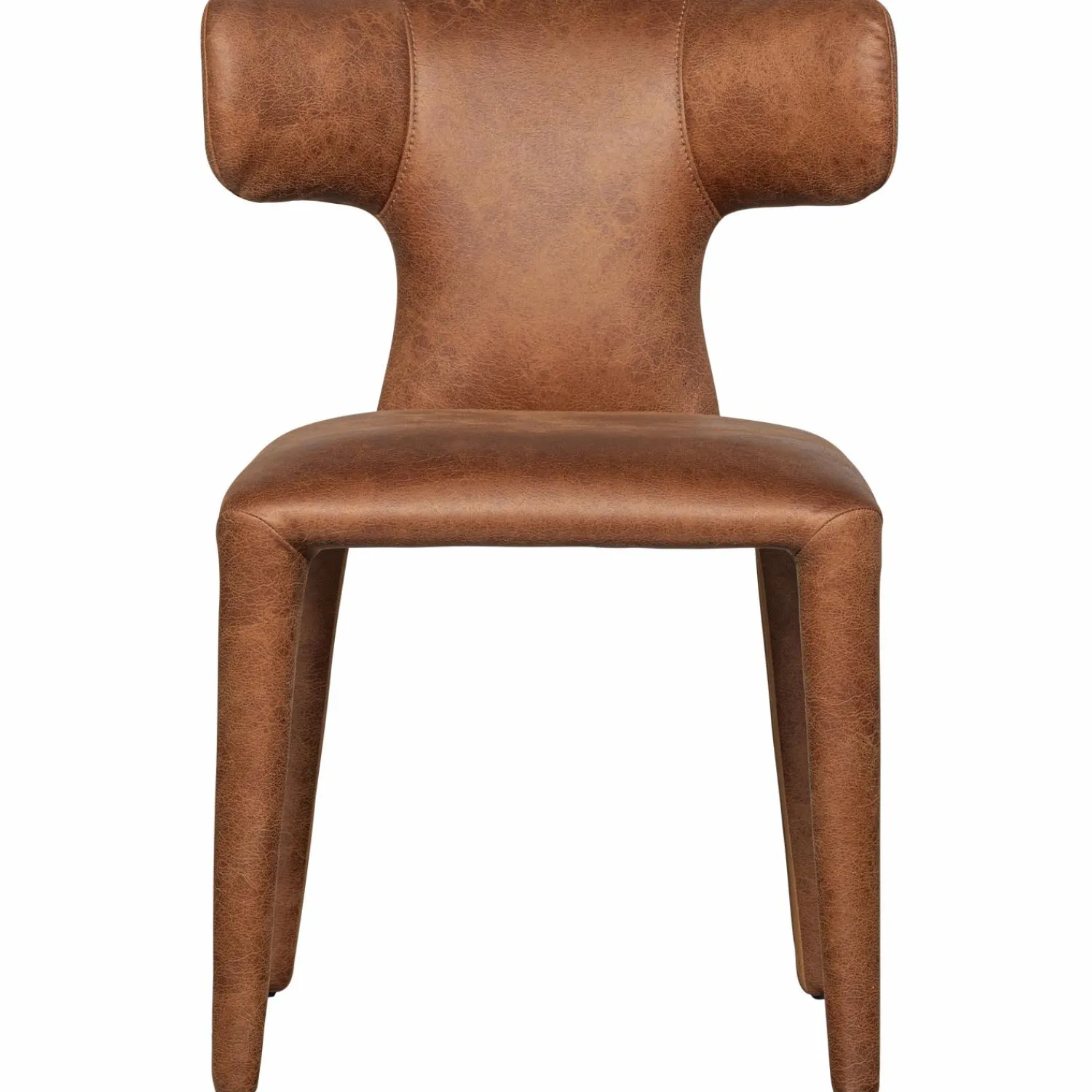 Hot WOOOD Permit eetkamerstoel leerlook Cognac