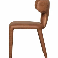 Hot WOOOD Permit eetkamerstoel leerlook Cognac
