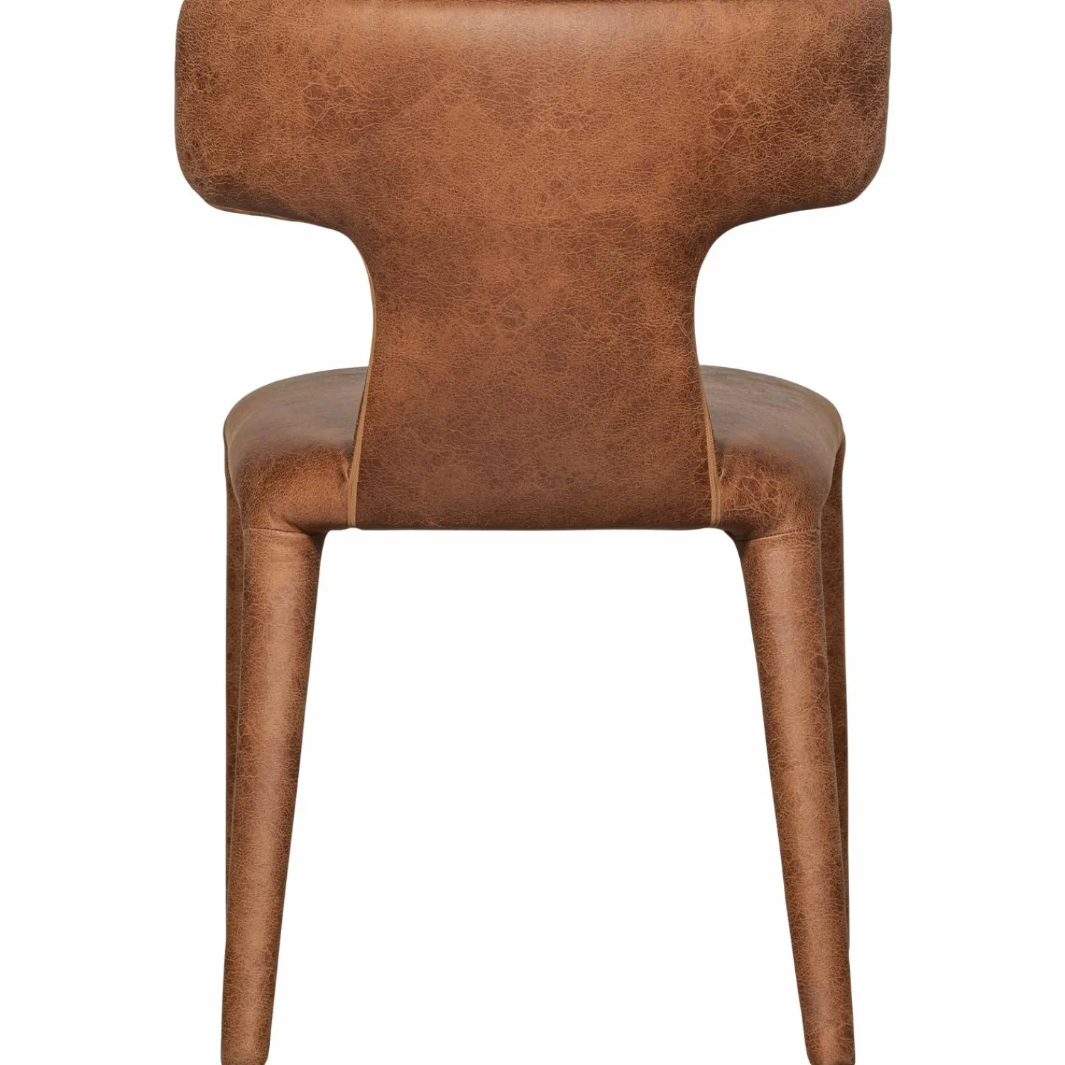 Hot WOOOD Permit eetkamerstoel leerlook Cognac
