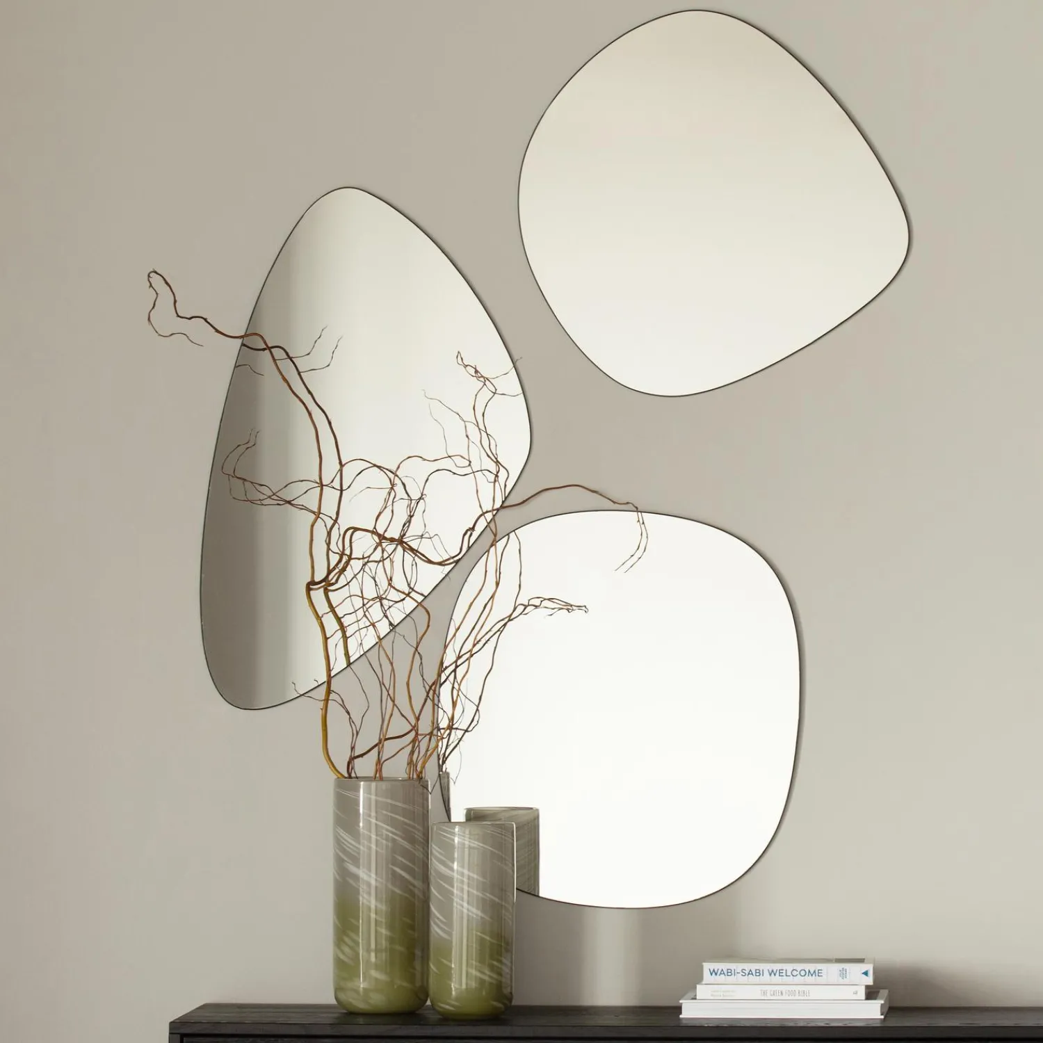 New WOOOD Philou spiegel 60x55 cm Zwart