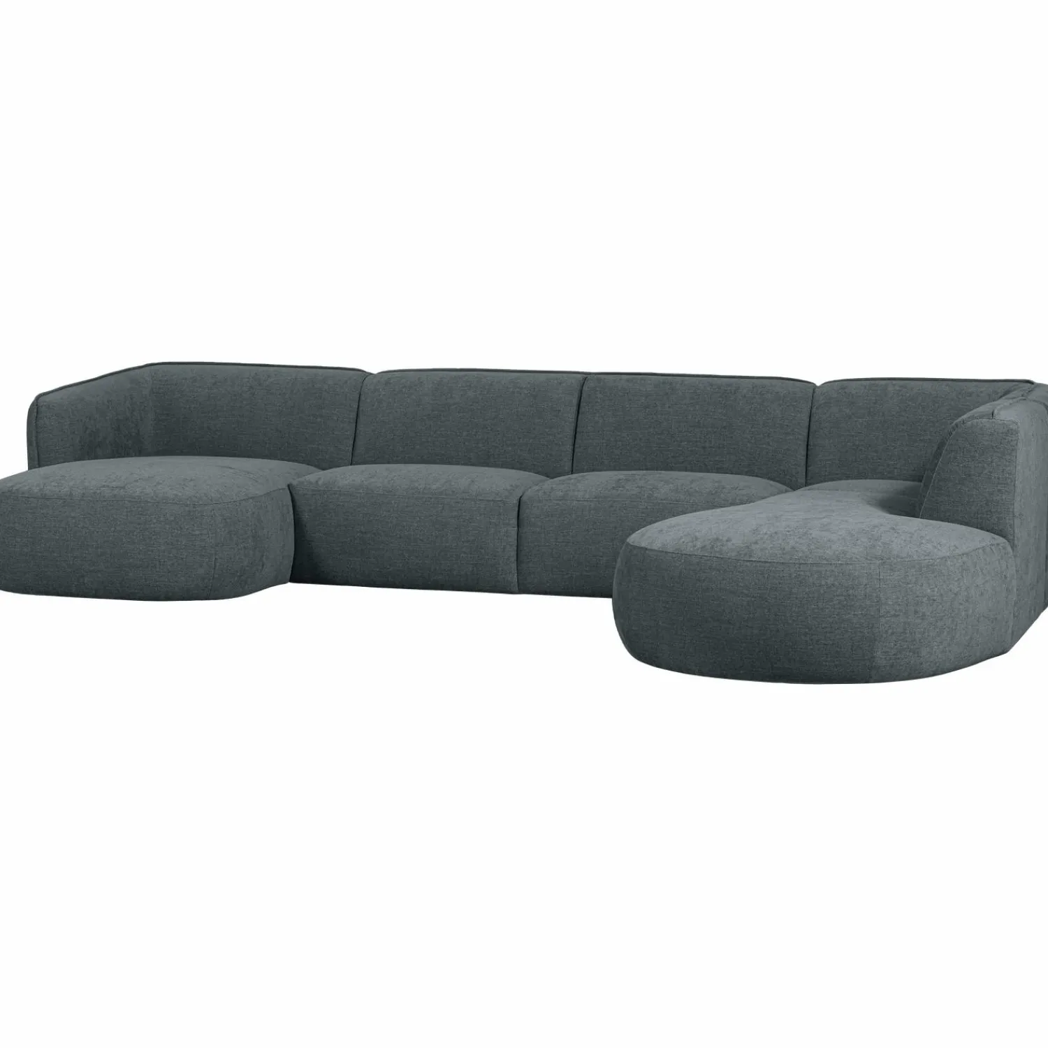 Online WOOOD Polly bank U-vorm rechts Blauw/groen