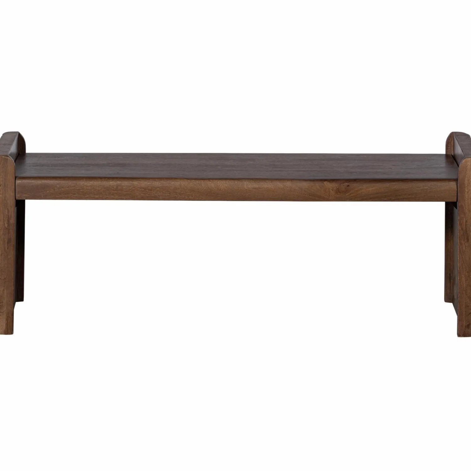 Discount WOOOD Prop bankje met bewerkte poot hout warm bruin