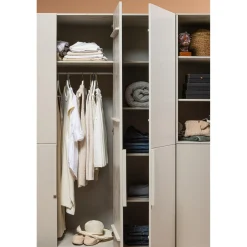 WOOOD Pure 3-deurs hang/legkast - splitdeur grenen dust