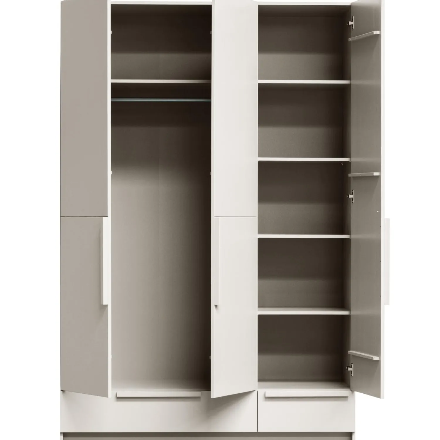 WOOOD Pure 3-deurs hang/legkast - splitdeur grenen dust