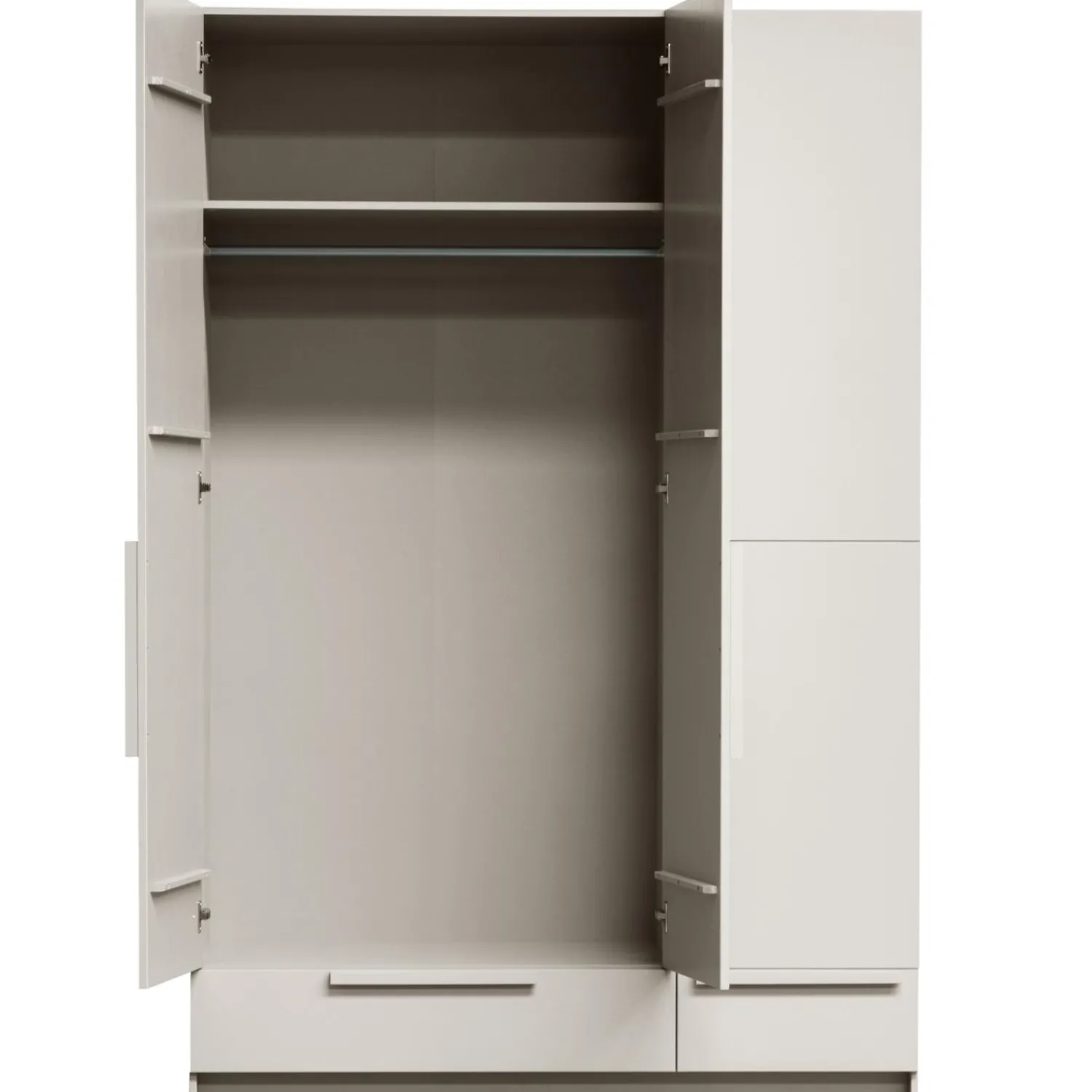 WOOOD Pure 3-deurs hang/legkast - splitdeur grenen dust