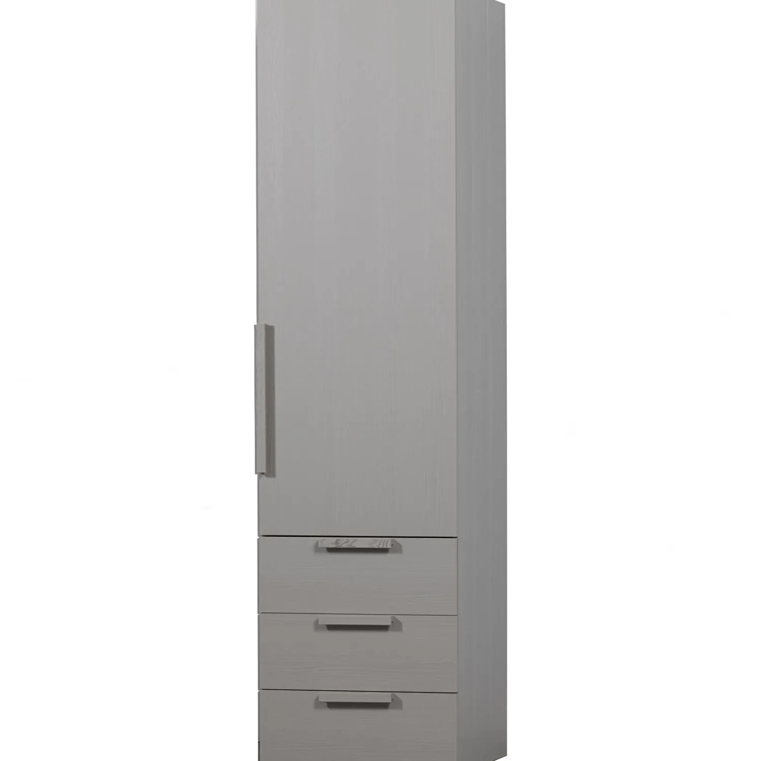 Discount WOOOD Rens 1-deurs legkast greep lang noten/pebble grey