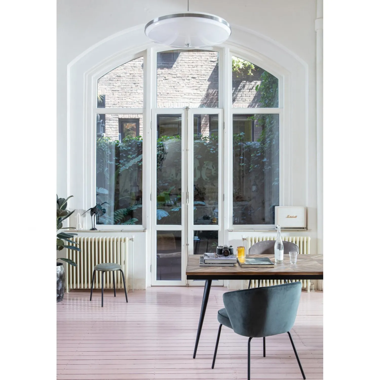 Online WOOOD Rhombic eettafel 220x90 cm hout/metaal