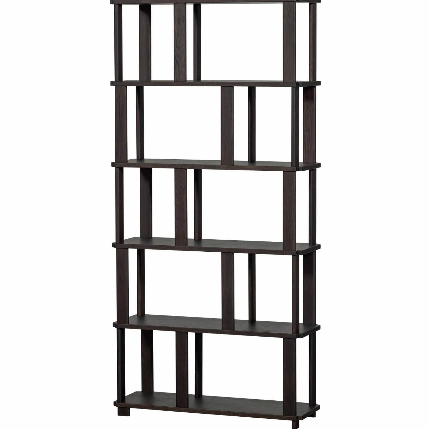 WOOOD Riss boekenkast eikenhout mystic brown 186x90 cm