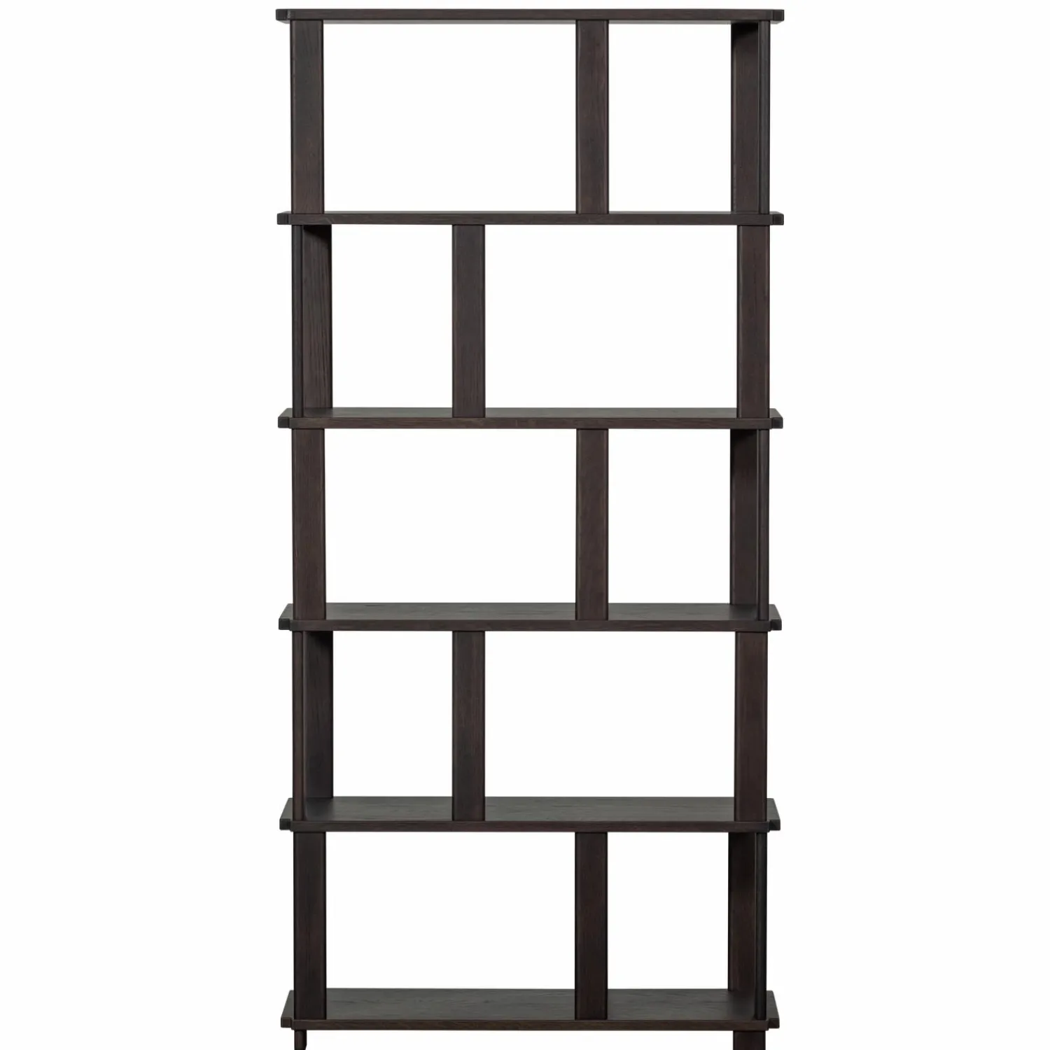 WOOOD Riss boekenkast eikenhout mystic brown 186x90 cm