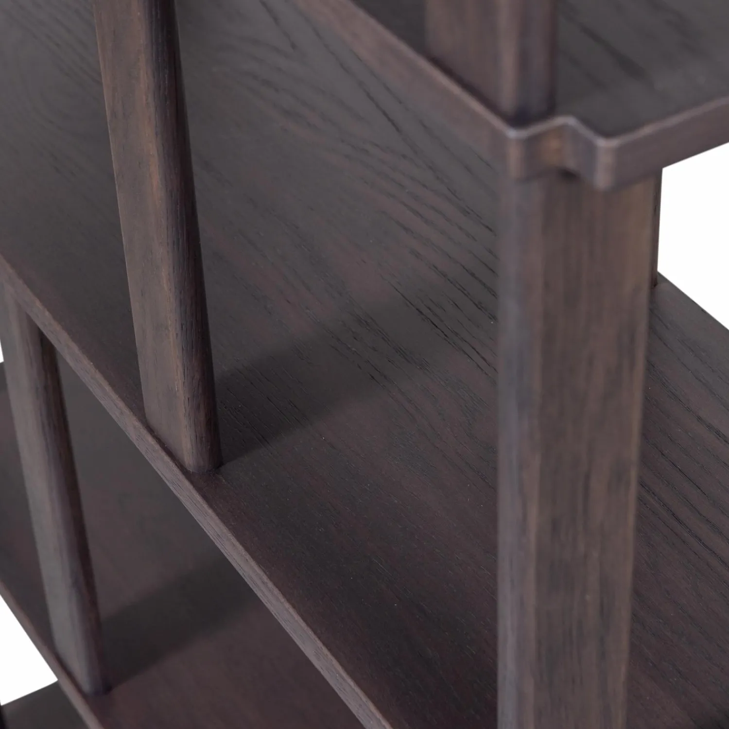 WOOOD Riss boekenkast eikenhout mystic brown 186x90 cm