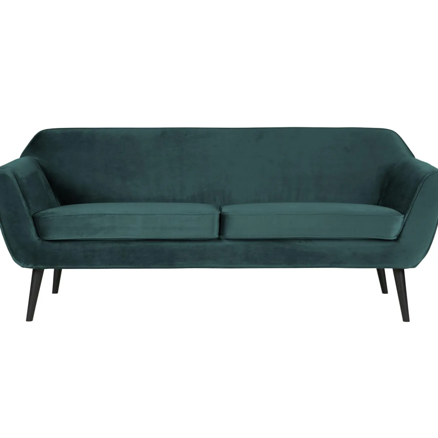 Clearance WOOOD Rocco bank 187 cm velvet Groenblauw