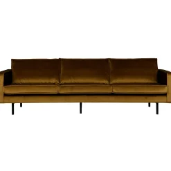 New WOOOD Rodeo bank 3-zits velvet Honinggeel
