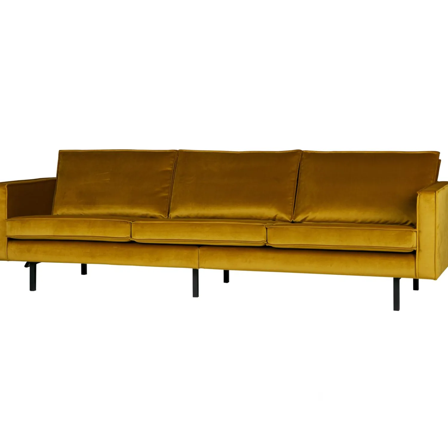 Clearance WOOOD Rodeo bank 3-zits velvet Oker