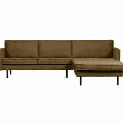 Clearance WOOOD Rodeo chaise longue rechts structure velvet Brass