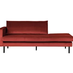 Discount WOOOD Rodeo daybed links velvet kastanje Kastanjebruin
