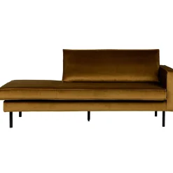 Outlet WOOOD Rodeo daybed rechts velvet Honinggeel