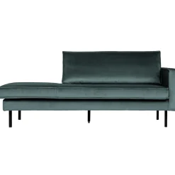 New WOOOD Rodeo daybed rechts velvet Groenblauw