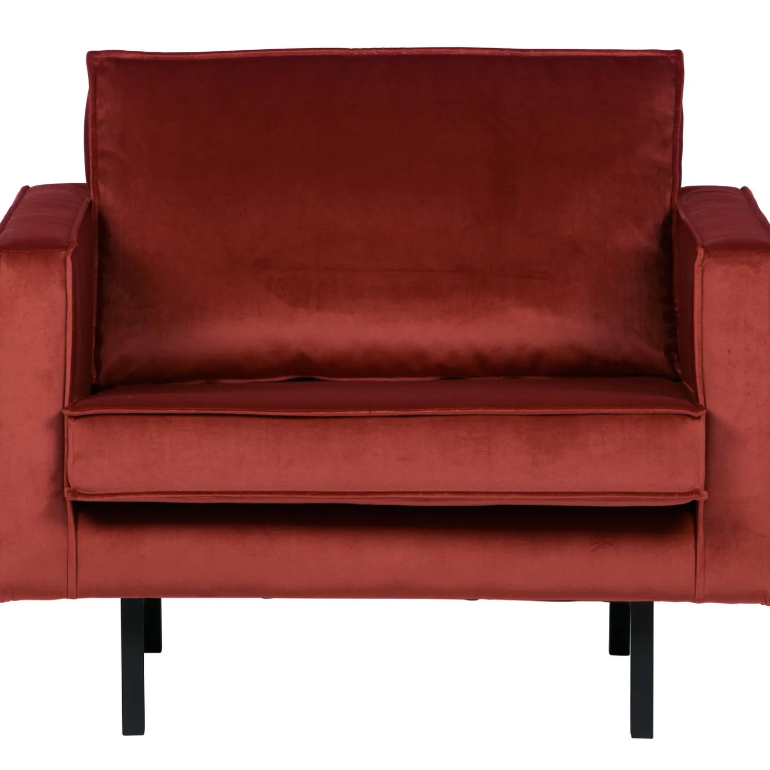 Clearance WOOOD Rodeo fauteuil velvet kastanje Kastanjebruin