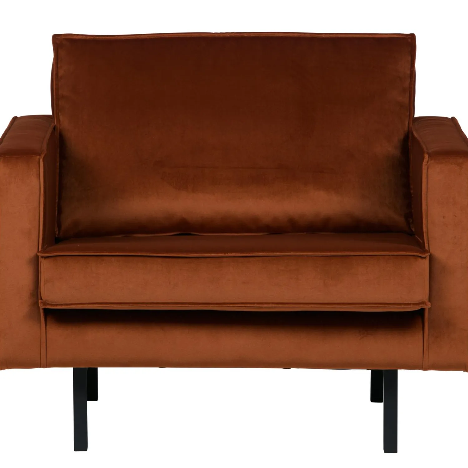 Outlet WOOOD Rodeo fauteuil velvet Roest