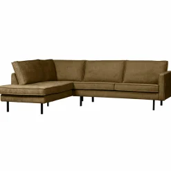 Hot WOOOD Rodeo hoekbank links structure velvet Brass