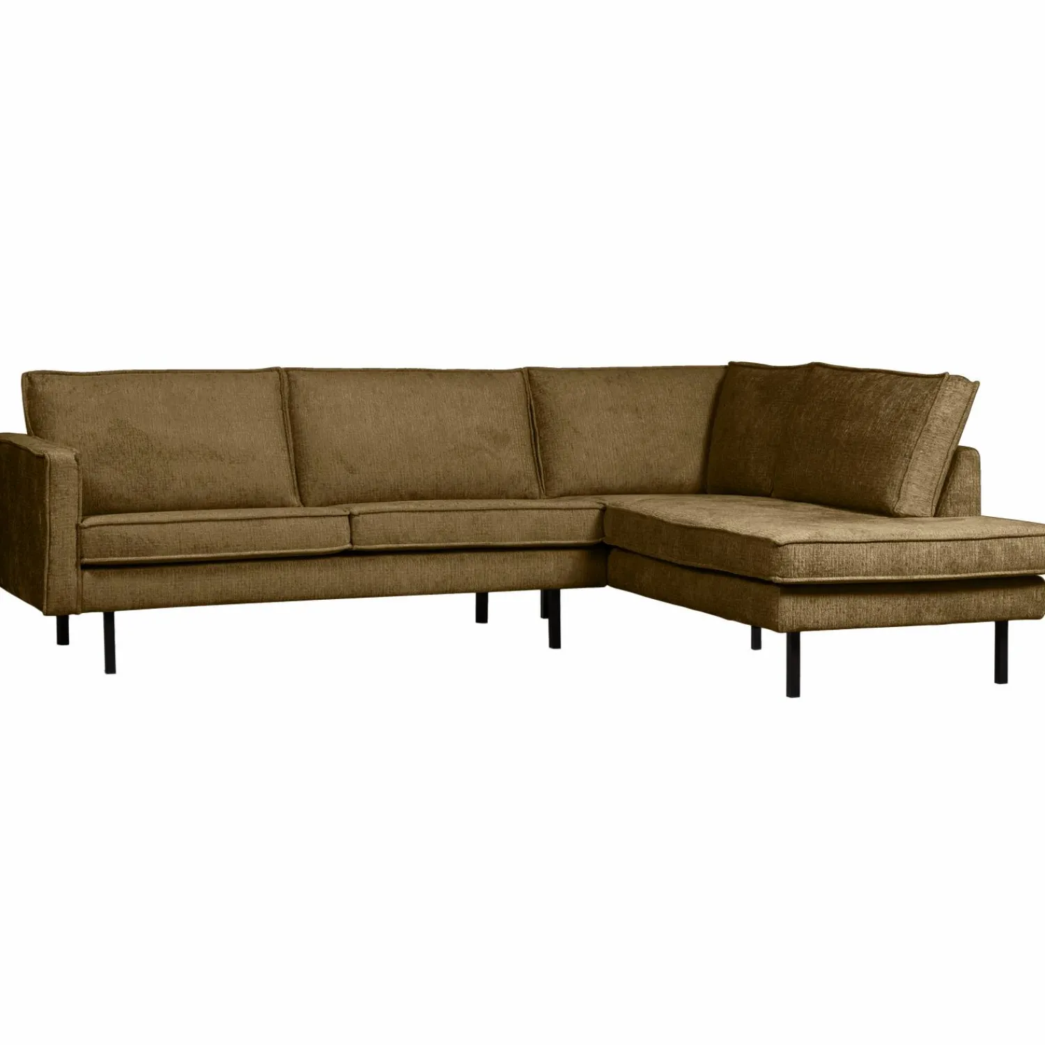 Hot WOOOD Rodeo hoekbank rechts structure velvet Brass