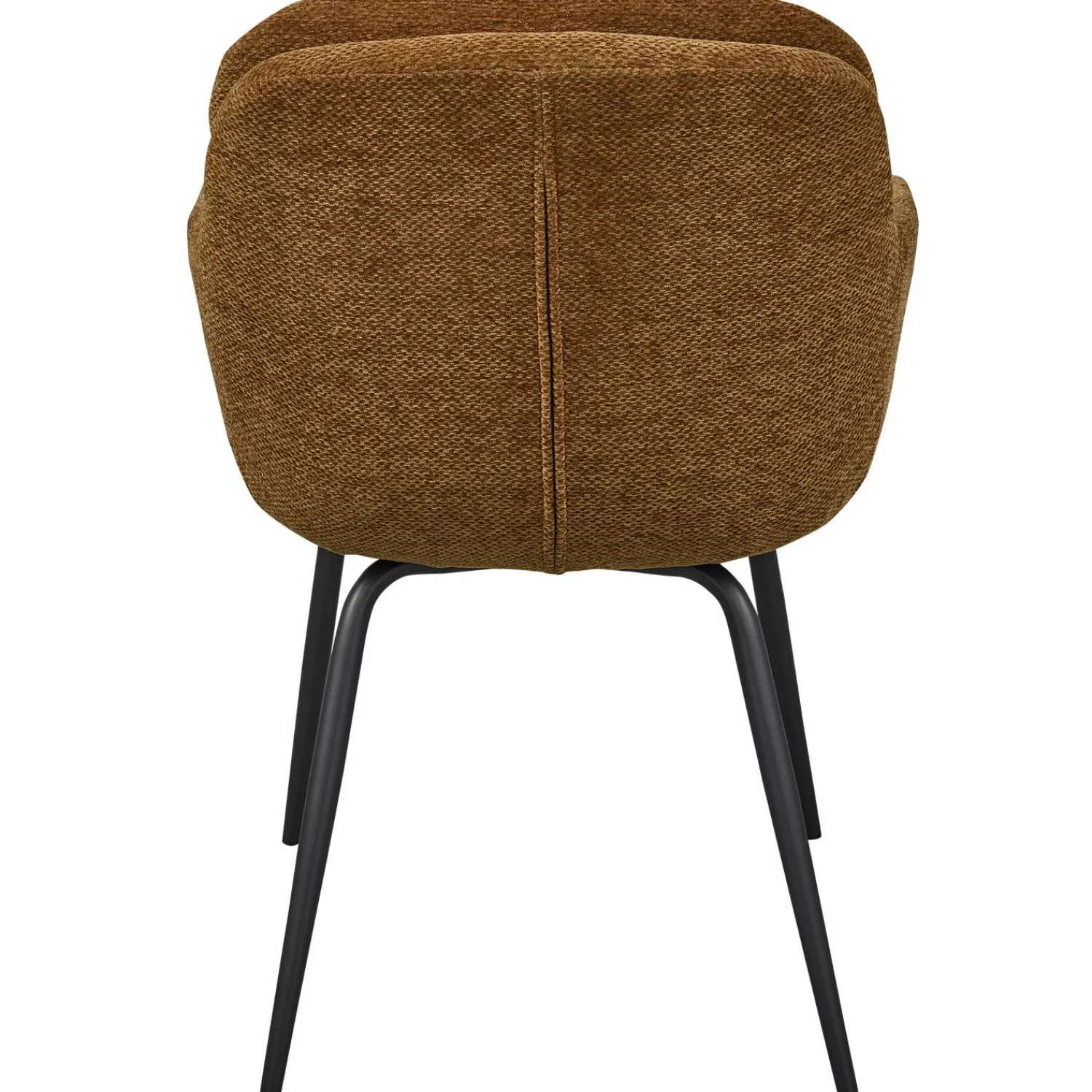 Clearance WOOOD Runa eetkamerstoel chenille Karamel bruin/geel