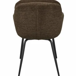 Sale WOOOD Runa eetkamerstoel chenille Warm bruin
