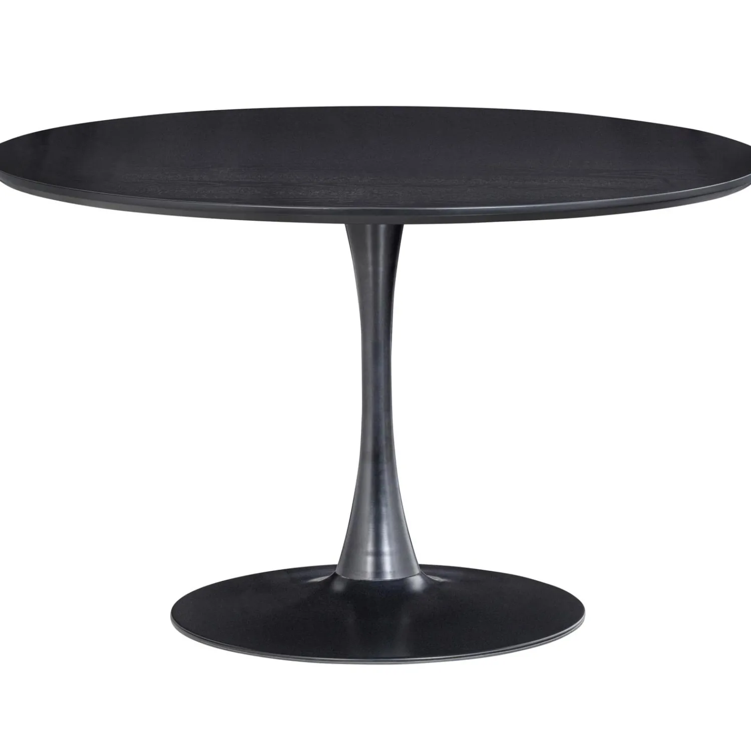 WOOOD Sammy eettafel trompetvoet rond mdf zwart ø120 cm