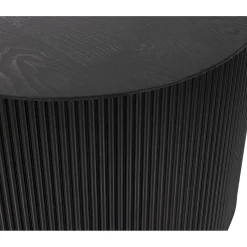 New WOOOD Sanne bijzettafel rond Zwart
