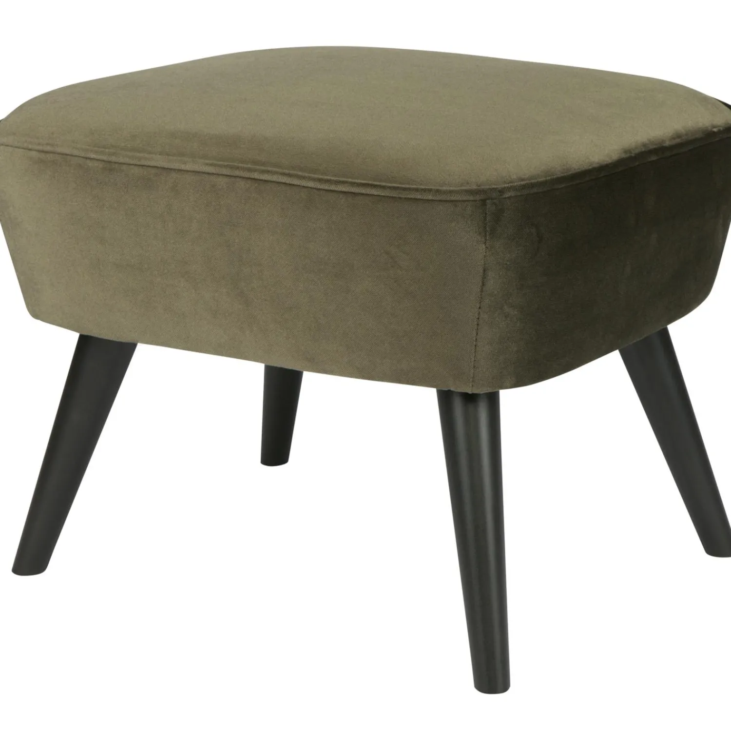 Best WOOOD Sara hocker op poten velvet warm Groen