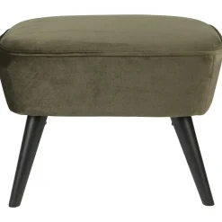Best WOOOD Sara hocker op poten velvet warm Groen