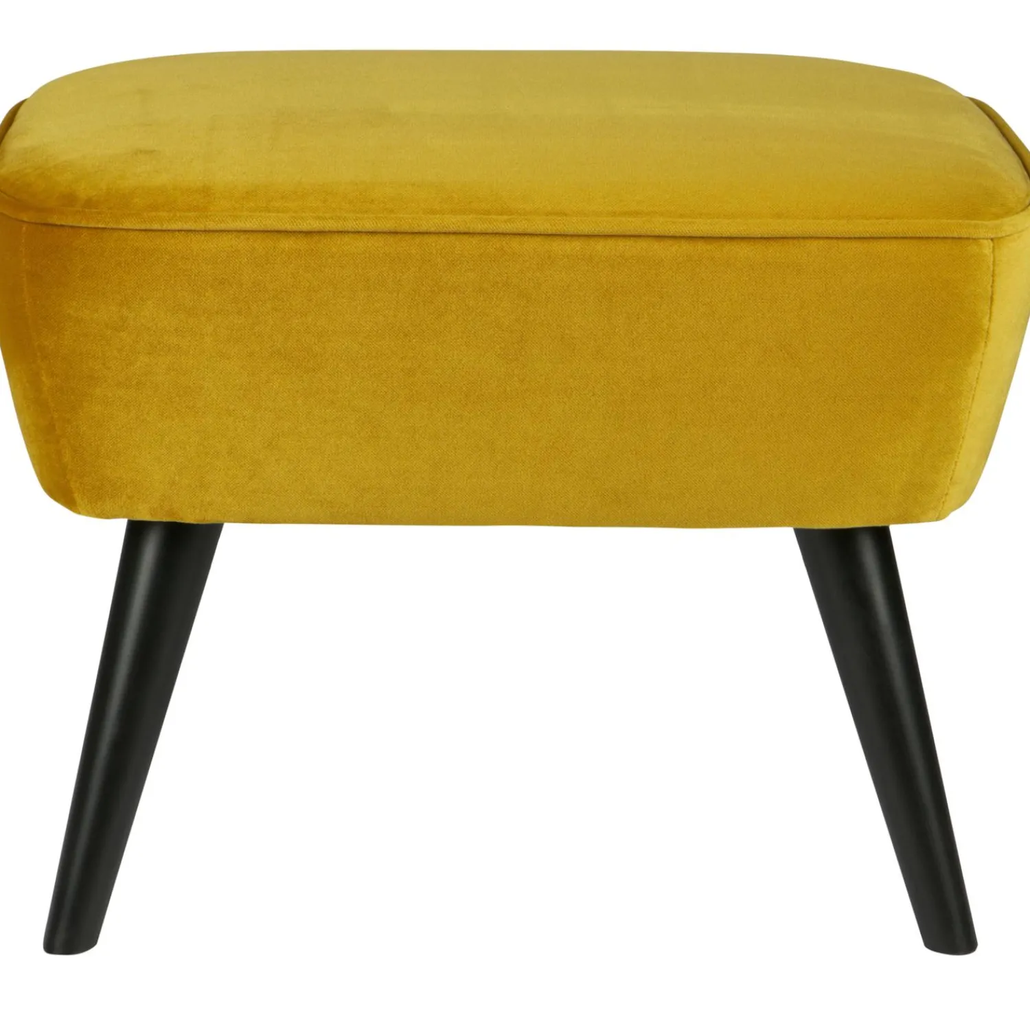 Outlet WOOOD Sara hocker op poten velvet Oker