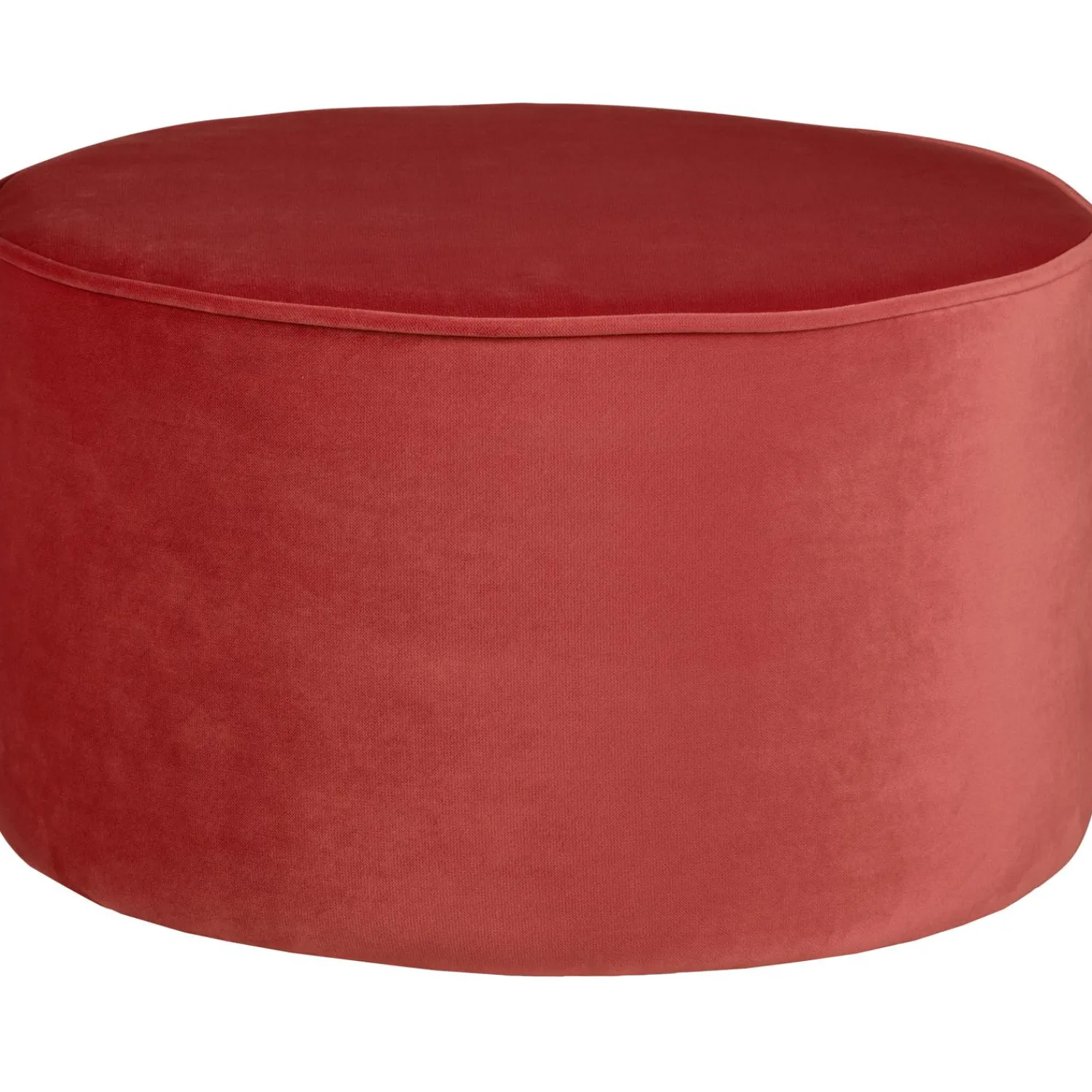 Sale WOOOD Sara poef laag velvet 36xø60 Framboos