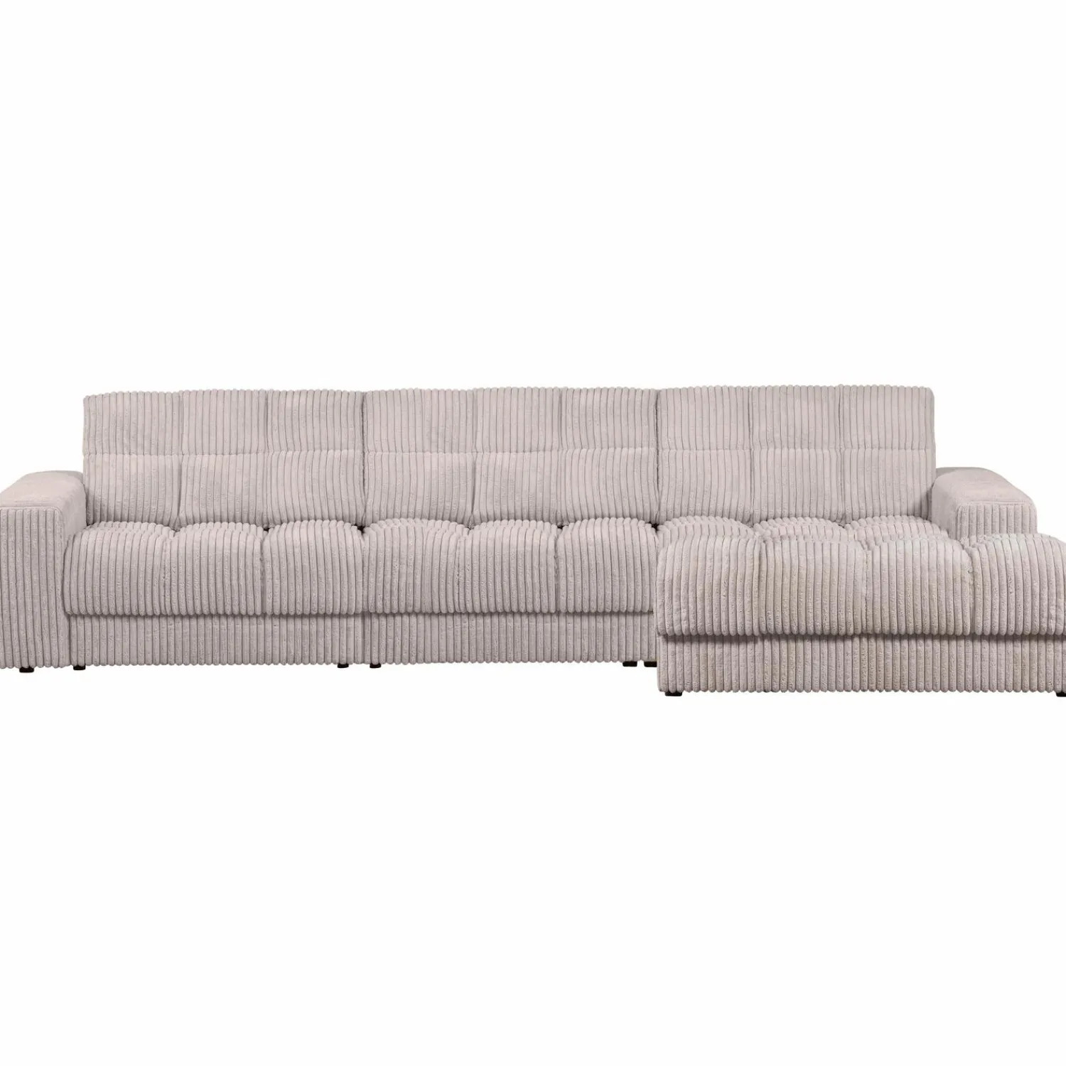 WOOOD Second Date chaise longue rechts ribstof Naturel