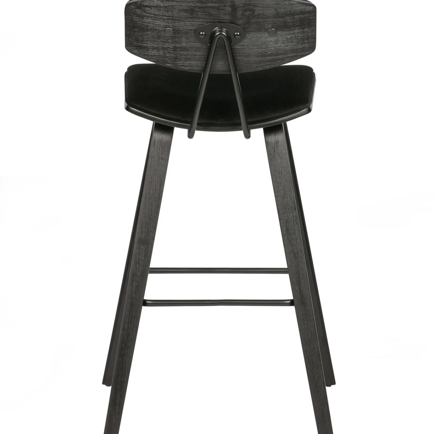 Best WOOOD Senn barstoel velvet zwart