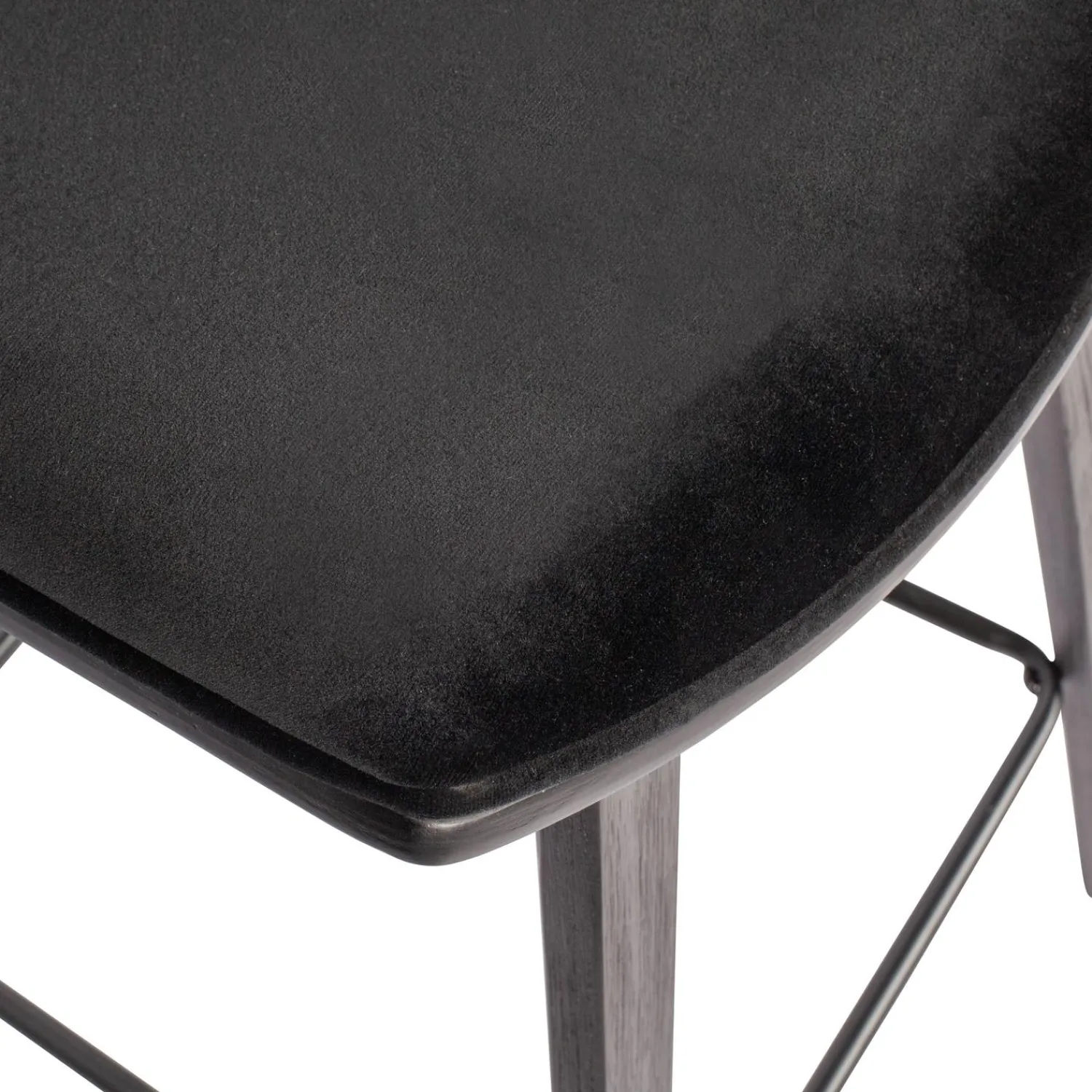 Best WOOOD Senn barstoel velvet zwart