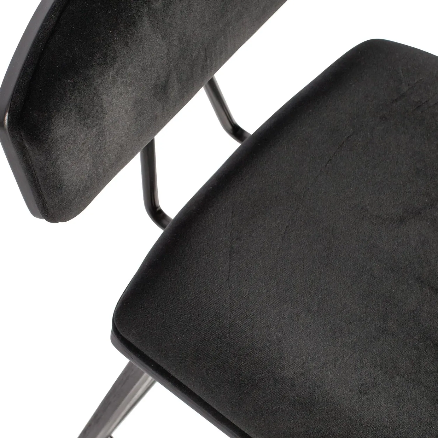 Best WOOOD Senn barstoel velvet zwart
