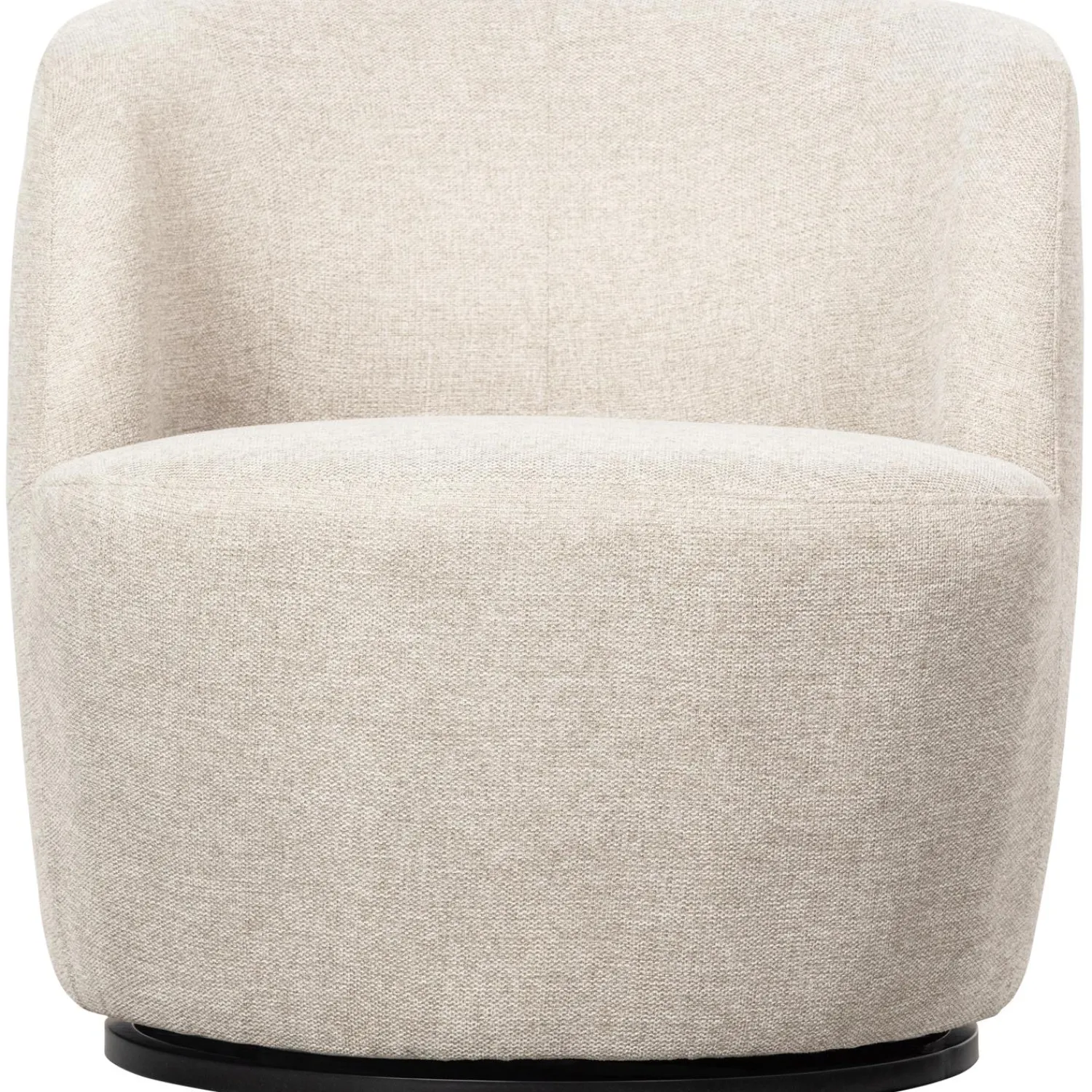 Best WOOOD Serra draaifauteuil geweven stof Off white