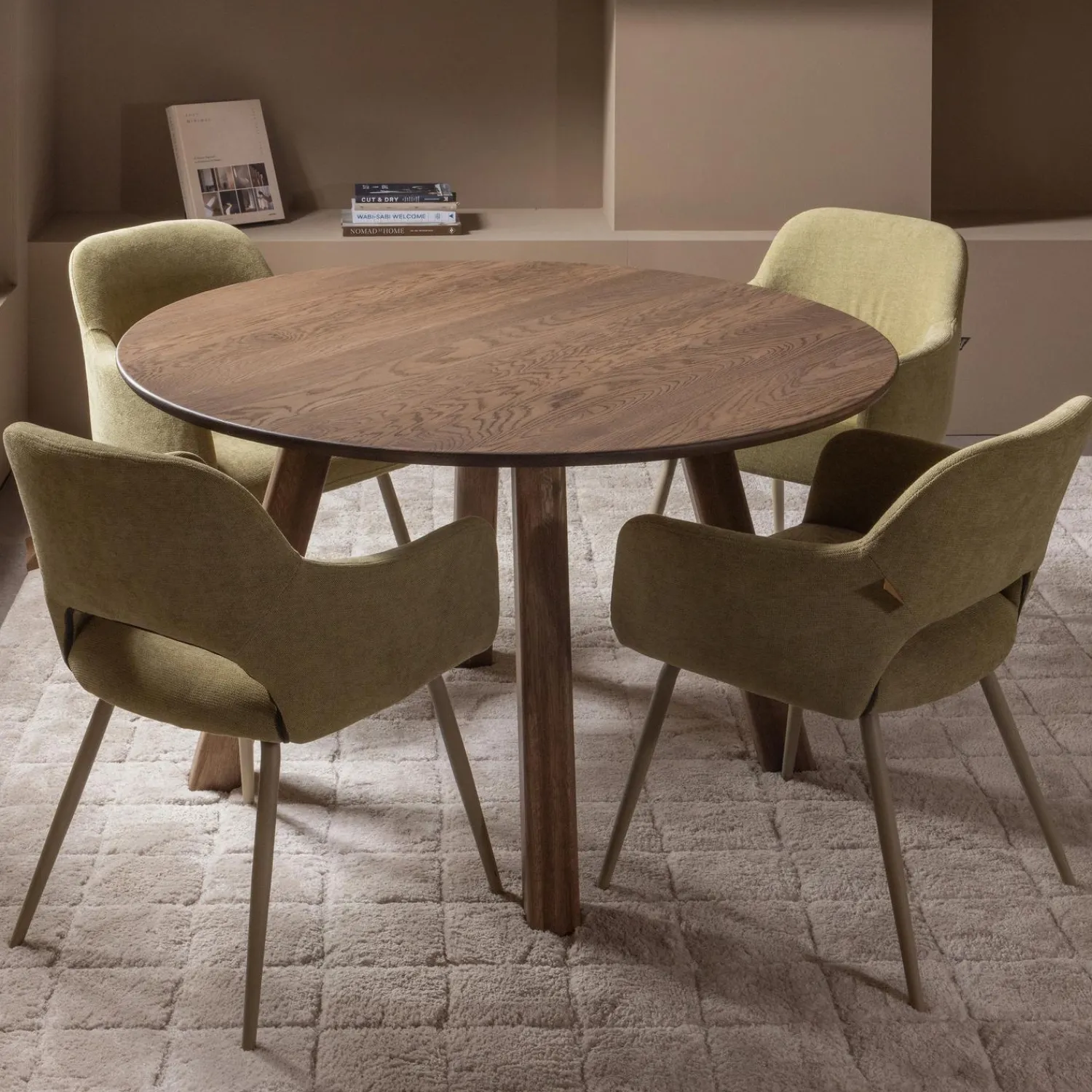 Outlet WOOOD Set v 2 - Haarlem 4-standen poot eiken cashmere brown